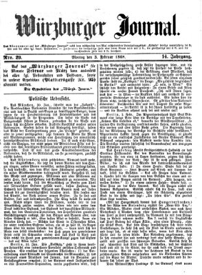 Würzburger Journal Montag 3. Februar 1868