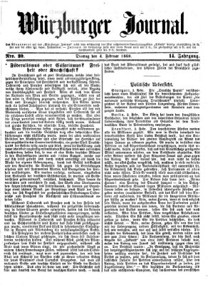 Würzburger Journal Dienstag 4. Februar 1868