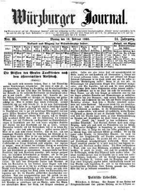 Würzburger Journal Montag 10. Februar 1868