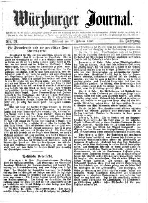 Würzburger Journal Mittwoch 12. Februar 1868