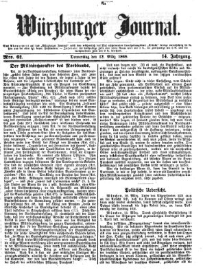 Würzburger Journal Donnerstag 12. März 1868