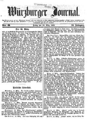 Würzburger Journal Freitag 13. März 1868