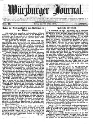 Würzburger Journal Freitag 20. März 1868