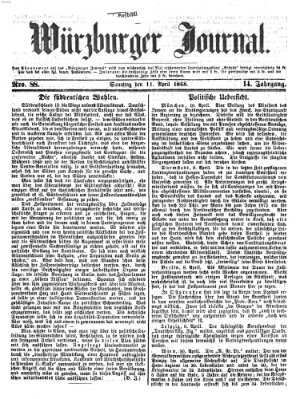 Würzburger Journal Samstag 11. April 1868