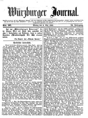 Würzburger Journal Montag 4. Mai 1868