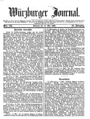 Würzburger Journal Mittwoch 13. Mai 1868