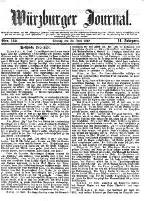 Würzburger Journal Dienstag 23. Juni 1868