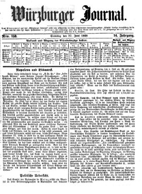 Würzburger Journal Samstag 27. Juni 1868