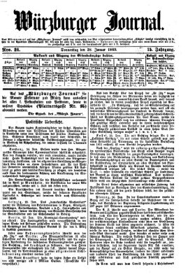 Würzburger Journal Donnerstag 28. Januar 1869