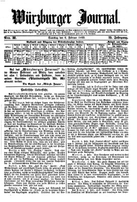 Würzburger Journal Samstag 6. Februar 1869