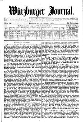 Würzburger Journal Donnerstag 11. Februar 1869