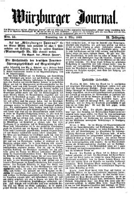 Würzburger Journal Donnerstag 4. März 1869