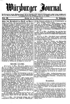 Würzburger Journal Montag 15. März 1869