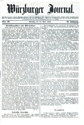 Würzburger Journal Samstag 10. April 1869