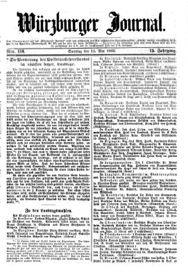 Würzburger Journal Samstag 15. Mai 1869