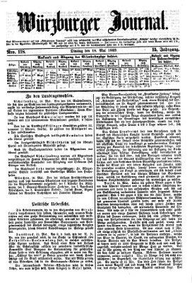 Würzburger Journal Dienstag 18. Mai 1869