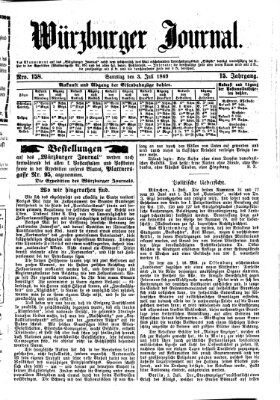 Würzburger Journal Samstag 3. Juli 1869