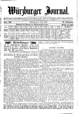 Würzburger Journal Montag 5. Juli 1869