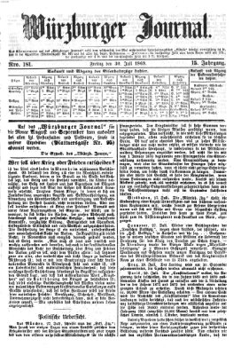 Würzburger Journal Freitag 30. Juli 1869