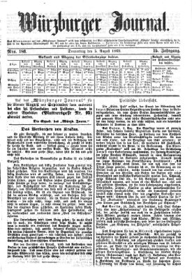 Würzburger Journal Donnerstag 5. August 1869