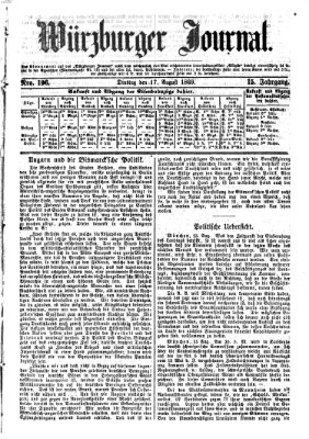 Würzburger Journal Dienstag 17. August 1869