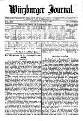 Würzburger Journal Samstag 28. August 1869