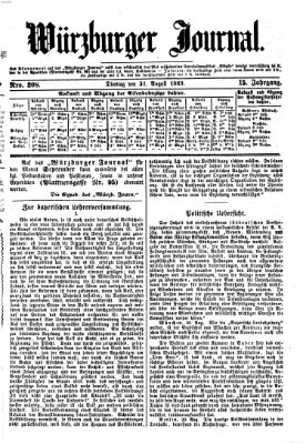 Würzburger Journal Dienstag 31. August 1869