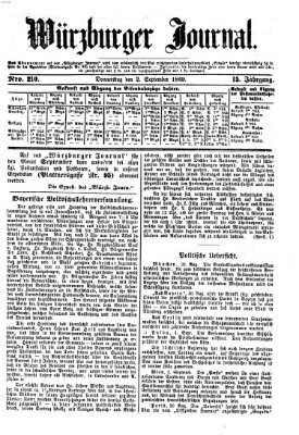 Würzburger Journal Donnerstag 2. September 1869