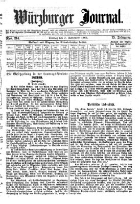 Würzburger Journal Dienstag 7. September 1869