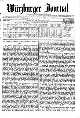 Würzburger Journal Montag 13. September 1869