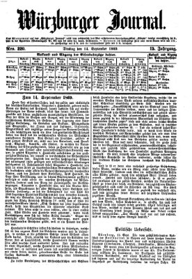 Würzburger Journal Dienstag 14. September 1869