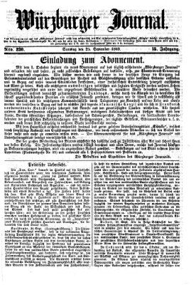 Würzburger Journal Samstag 25. September 1869