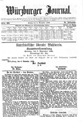 Würzburger Journal Freitag 5. November 1869