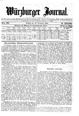 Würzburger Journal Dienstag 16. November 1869