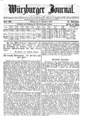 Würzburger Journal Montag 6. Dezember 1869