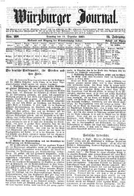 Würzburger Journal Samstag 11. Dezember 1869