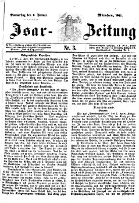 Isar-Zeitung (Bayerische Landbötin) Donnerstag 3. Januar 1861