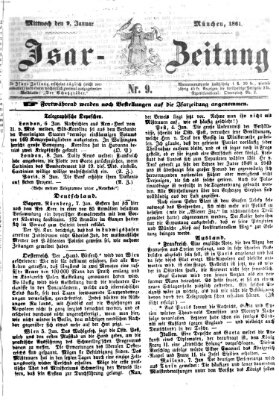 Isar-Zeitung (Bayerische Landbötin) Mittwoch 9. Januar 1861