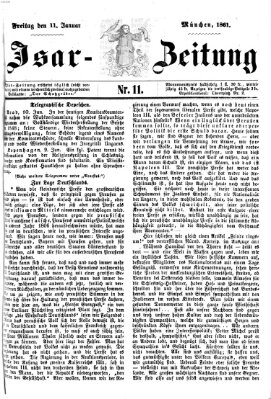 Isar-Zeitung (Bayerische Landbötin) Freitag 11. Januar 1861