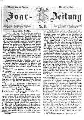 Isar-Zeitung (Bayerische Landbötin) Montag 14. Januar 1861