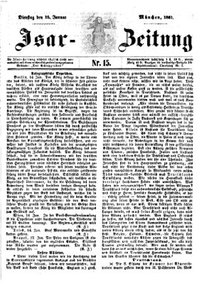 Isar-Zeitung (Bayerische Landbötin) Dienstag 15. Januar 1861