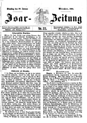 Isar-Zeitung (Bayerische Landbötin) Dienstag 22. Januar 1861