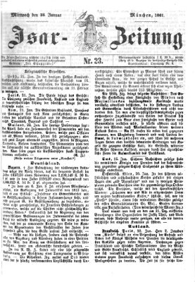 Isar-Zeitung (Bayerische Landbötin) Mittwoch 23. Januar 1861