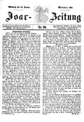 Isar-Zeitung (Bayerische Landbötin) Mittwoch 30. Januar 1861