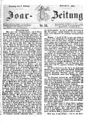 Isar-Zeitung (Bayerische Landbötin) Sonntag 3. Februar 1861