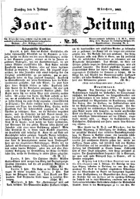 Isar-Zeitung (Bayerische Landbötin) Dienstag 5. Februar 1861