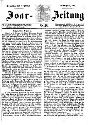 Isar-Zeitung (Bayerische Landbötin) Donnerstag 7. Februar 1861