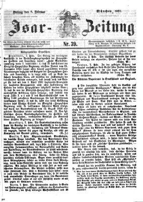 Isar-Zeitung (Bayerische Landbötin) Freitag 8. Februar 1861