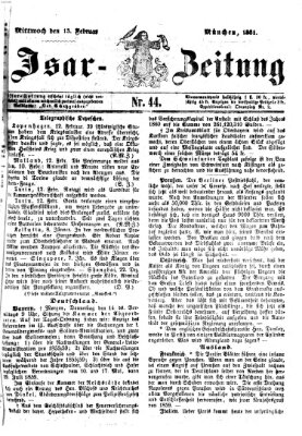 Isar-Zeitung (Bayerische Landbötin) Mittwoch 13. Februar 1861