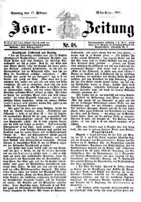 Isar-Zeitung (Bayerische Landbötin) Sonntag 17. Februar 1861